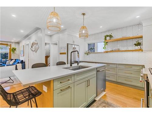 74 Hyde Park Avenue, Hamilton, ON - Indoor Photo Showing Kitchen With Double Sink With Upgraded Kitchen