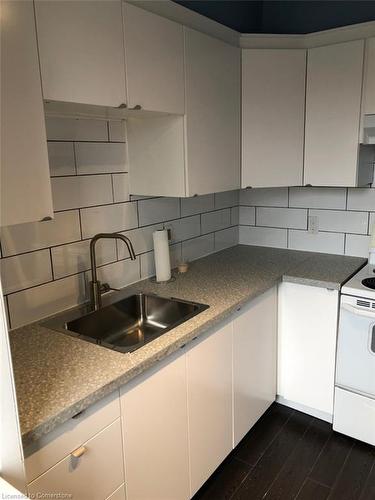 2-187 Ottawa Street S, Hamilton, ON - Indoor Photo Showing Kitchen With Double Sink