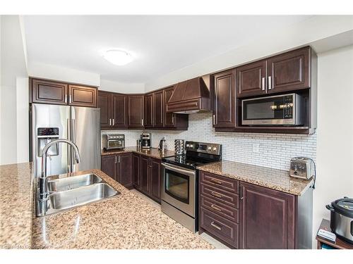 71 Waterbridge Street, Stoney Creek, ON - Indoor Photo Showing Kitchen With Double Sink