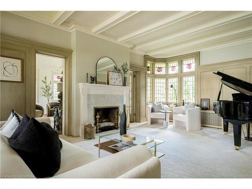 3044 Lakeshore Road, Burlington, ON - Indoor Photo Showing Living Room With Fireplace