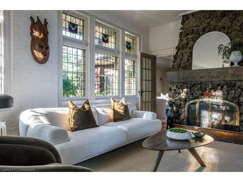 3044 Lakeshore Road, Burlington, ON - Indoor Photo Showing Living Room With Fireplace