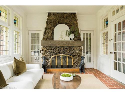 3044 Lakeshore Road, Burlington, ON - Indoor Photo Showing Living Room With Fireplace