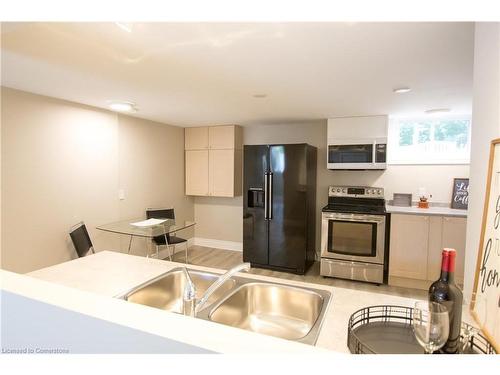 Bsmt Unit-2187 Mount Royal Avenue, Burlington, ON - Indoor Photo Showing Kitchen With Double Sink