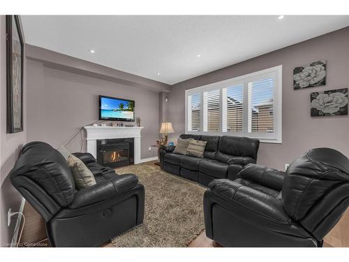 211 Vinton Road, Ancaster, ON - Indoor Photo Showing Living Room With Fireplace