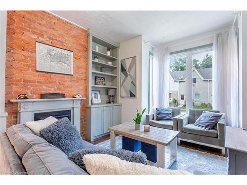 176 Wilson Street, Hamilton, ON - Indoor Photo Showing Living Room With Fireplace