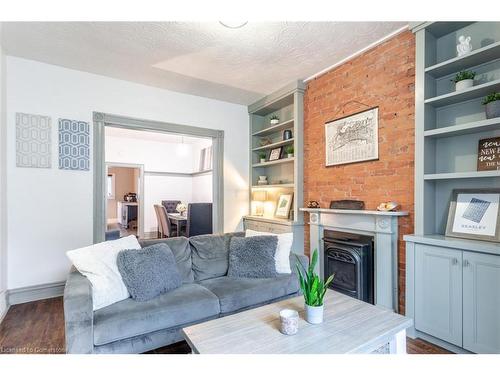 176 Wilson Street, Hamilton, ON - Indoor Photo Showing Living Room With Fireplace