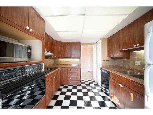 801-49 Robinson Street, Hamilton, ON - Indoor Photo Showing Kitchen With Double Sink