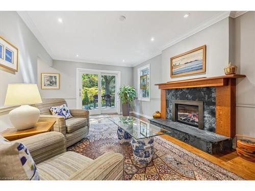 1230 Appleford Lane, Burlington, ON - Indoor Photo Showing Living Room With Fireplace