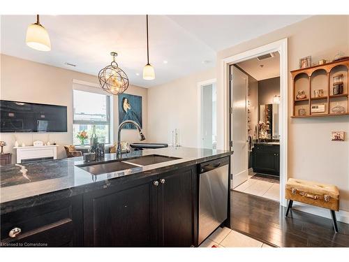 301-112 King Street E, Hamilton, ON - Indoor Photo Showing Kitchen With Double Sink With Upgraded Kitchen