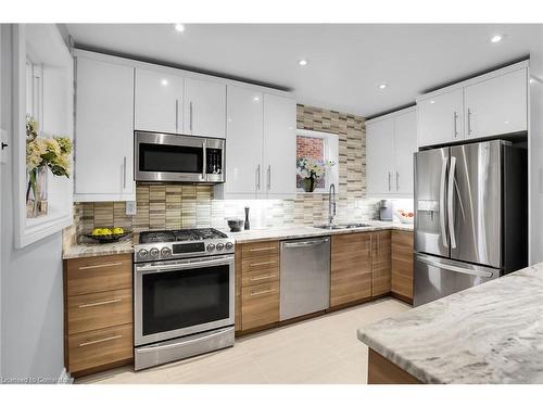 65 London Street S, Hamilton, ON - Indoor Photo Showing Kitchen With Stainless Steel Kitchen