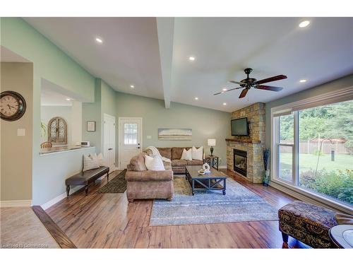 1242 Sheffield Road, Sheffield, ON - Indoor Photo Showing Living Room With Fireplace