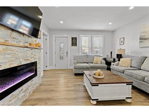 103 Norfolk Avenue, Cambridge, ON - Indoor Photo Showing Living Room With Fireplace