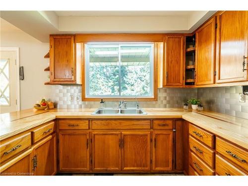 19 8Th Concession Road E, Freelton, ON - Indoor Photo Showing Kitchen With Double Sink