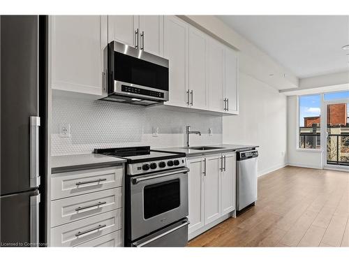 619-212 King William Street, Hamilton, ON - Indoor Photo Showing Kitchen With Stainless Steel Kitchen With Upgraded Kitchen