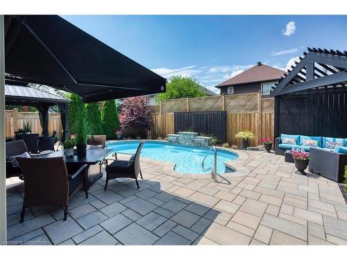 1245 Hammond Street, Burlington, ON - Outdoor With In Ground Pool With Deck Patio Veranda