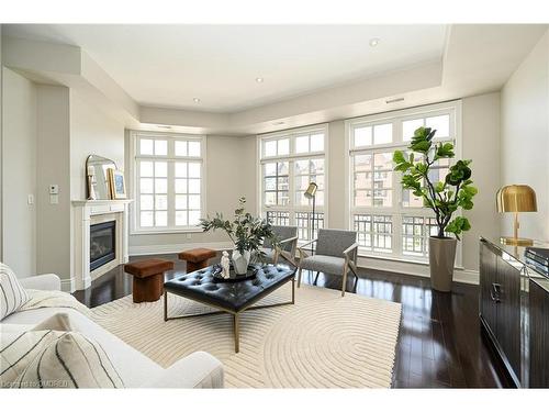 8-120 Bronte Road, Oakville, ON - Indoor Photo Showing Living Room With Fireplace