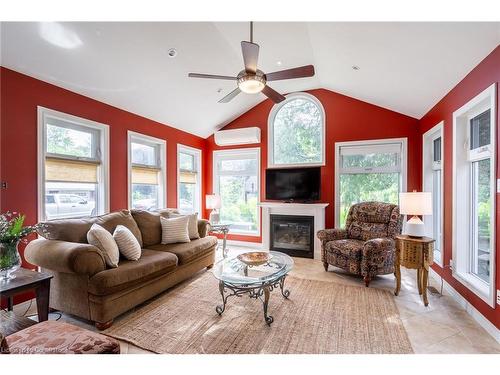 956 Lynden Road, Lynden, ON - Indoor Photo Showing Living Room With Fireplace