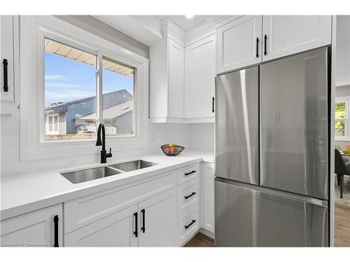 4 James Avenue, Stoney Creek, ON - Indoor Photo Showing Kitchen With Double Sink With Upgraded Kitchen