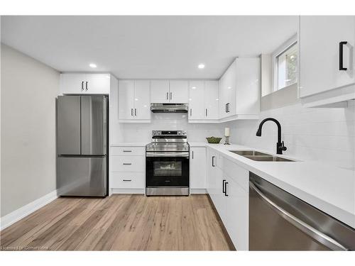 4 James Avenue, Stoney Creek, ON - Indoor Photo Showing Kitchen With Double Sink With Upgraded Kitchen