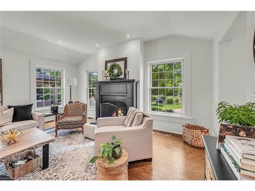 1288 Brock Road, Flamborough, ON - Indoor Photo Showing Living Room With Fireplace