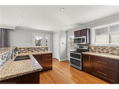 57 Odessa Street, Stoney Creek, ON - Indoor Photo Showing Kitchen With Double Sink