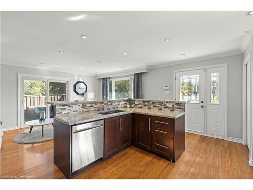 57 Odessa Street, Stoney Creek, ON - Indoor Photo Showing Kitchen With Double Sink With Upgraded Kitchen