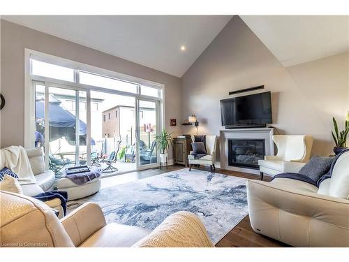 72 Pond View Gate, Waterdown, ON - Indoor Photo Showing Living Room With Fireplace