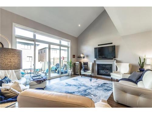 72 Pond View Gate, Waterdown, ON - Indoor Photo Showing Living Room With Fireplace