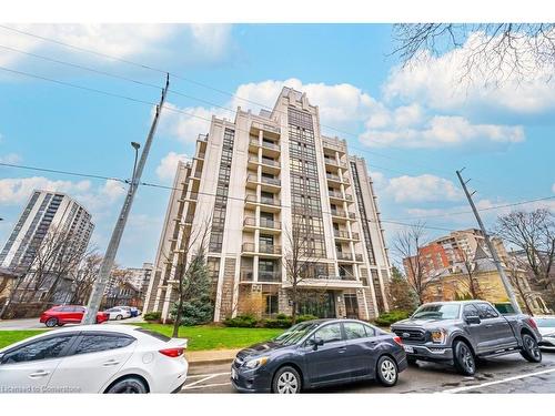 502-90 Charlton Avenue W, Hamilton, ON - Outdoor With Balcony With Facade