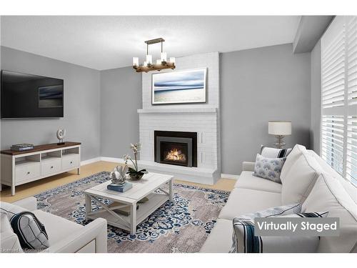 15 Sumner Crescent, Grimsby, ON - Indoor Photo Showing Living Room With Fireplace