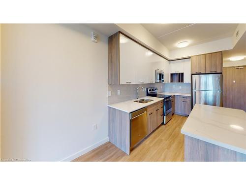 508-49 Walnut Street S, Hamilton, ON - Indoor Photo Showing Kitchen With Stainless Steel Kitchen With Double Sink