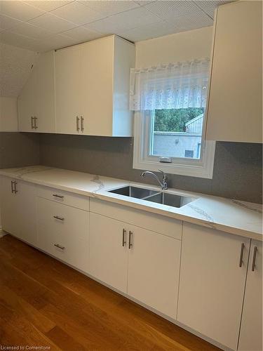 33 First Street S, Hamilton, ON - Indoor Photo Showing Kitchen With Double Sink