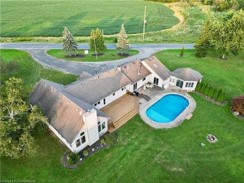 1575 Kottmeier Road, Thorold, ON - Outdoor With Above Ground Pool With View