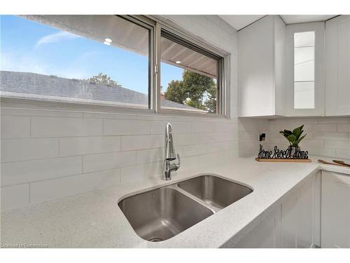 82 Warren Avenue, Hamilton, ON - Indoor Photo Showing Kitchen With Double Sink