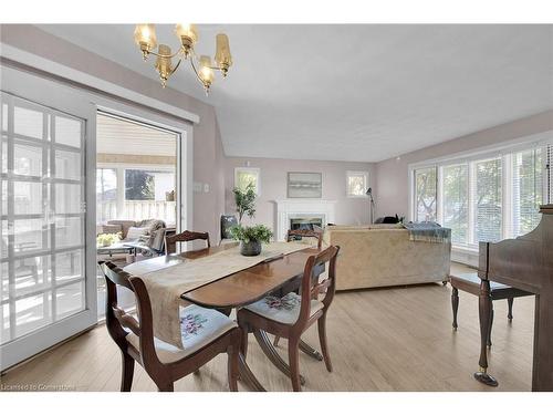 33 Brookfield Boulevard, Dunnville, ON - Indoor Photo Showing Dining Room With Fireplace