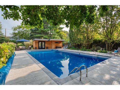 213 Penn Drive, Burlington, ON - Outdoor With In Ground Pool With Backyard