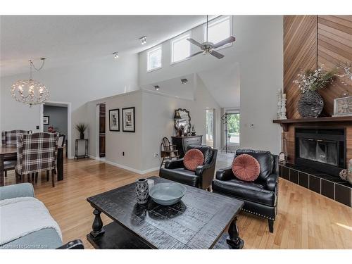 11 Weneil Dr Drive, Freelton, ON - Indoor Photo Showing Living Room With Fireplace