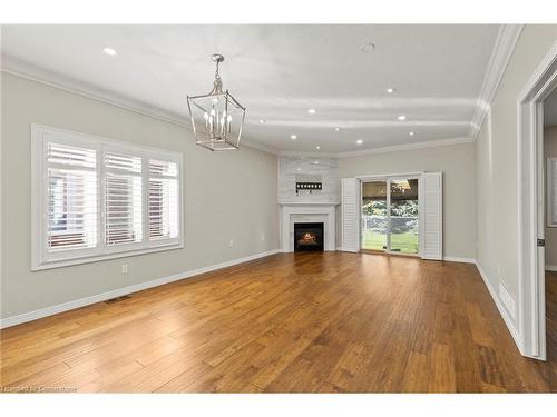 28 Geranium Avenue, Hamilton, ON - Indoor Photo Showing Living Room With Fireplace