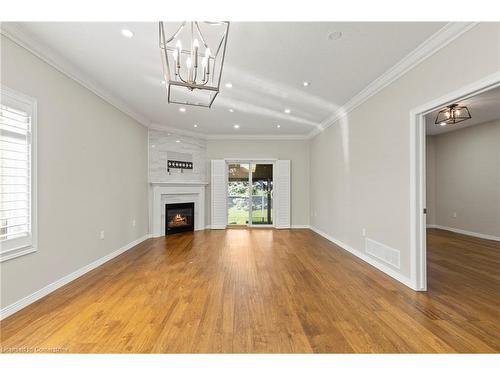 28 Geranium Avenue, Hamilton, ON - Indoor Photo Showing Living Room With Fireplace