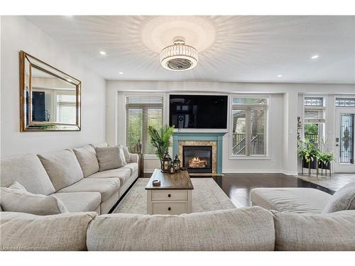 575 Stonehenge Drive, Ancaster, ON - Indoor Photo Showing Living Room With Fireplace