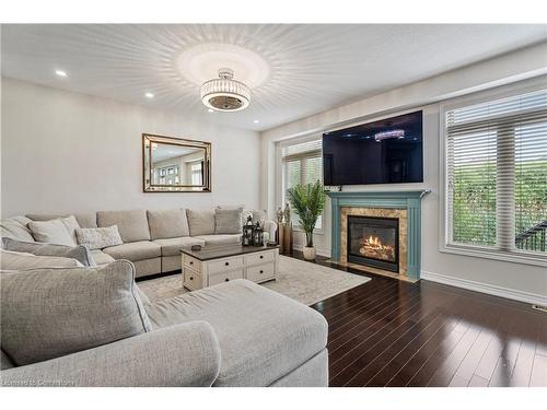 575 Stonehenge Drive, Ancaster, ON - Indoor Photo Showing Living Room With Fireplace