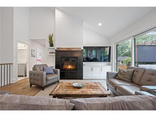 799 Cranston Court, Burlington, ON - Indoor Photo Showing Living Room With Fireplace