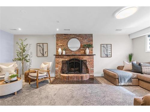 46 Terrace Drive, Dundas, ON - Indoor Photo Showing Living Room With Fireplace