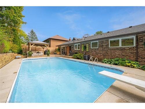 46 Terrace Drive, Dundas, ON - Outdoor With In Ground Pool With Deck Patio Veranda With Backyard