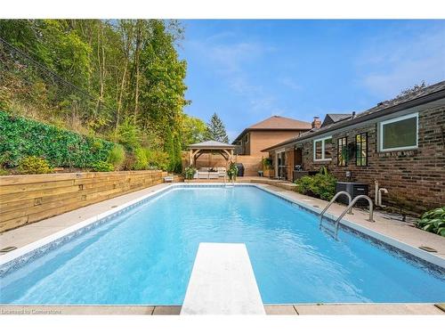 46 Terrace Drive, Dundas, ON - Outdoor With In Ground Pool With Backyard