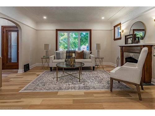 23 Sydenham Street, Dundas, ON - Indoor Photo Showing Living Room With Fireplace