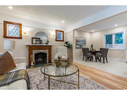 23 Sydenham Street, Dundas, ON - Indoor Photo Showing Living Room With Fireplace