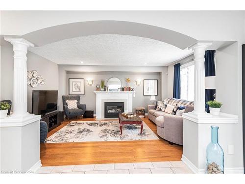 54 Stonepine Crescent, Hamilton, ON - Indoor Photo Showing Living Room With Fireplace