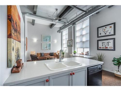 101-11 Rebecca Street, Hamilton, ON - Indoor Photo Showing Kitchen With Double Sink