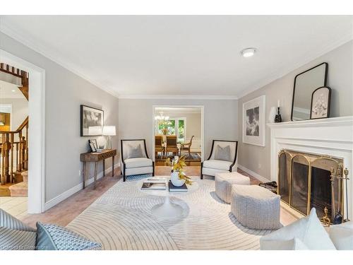 4340 Wellsborough Place, Mississauga, ON - Indoor Photo Showing Living Room With Fireplace